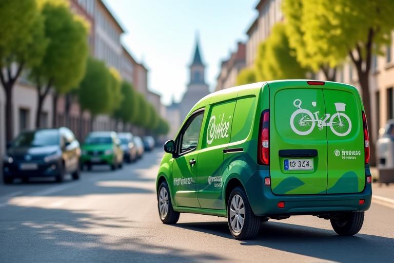 Livraison verte à Lyon avec vélos électriques et véhicules électriques